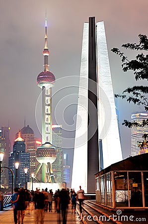 Shanghai skyline and Monument