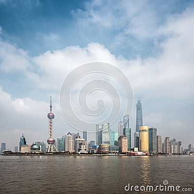 Shanghai skyline panoramic view