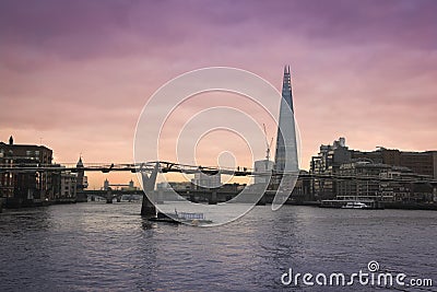 The shard london city skyline uk