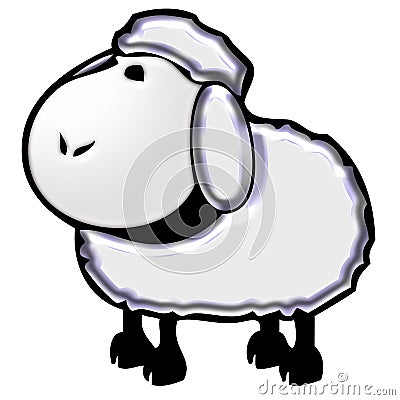 Sheep Cartoon Illustration Royalty Free Stock P