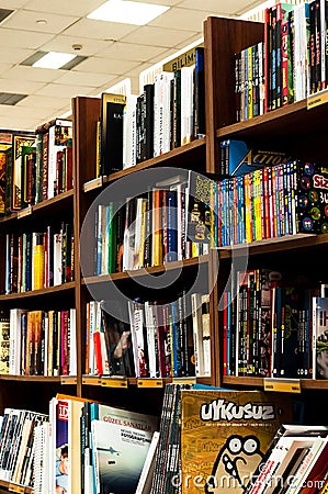 Shelves Of A Book Store