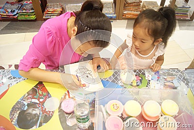 Shenzhen, China: Children s arts and crafts products workshop