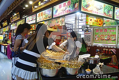 Shenzhen, China: delicious food street landscape