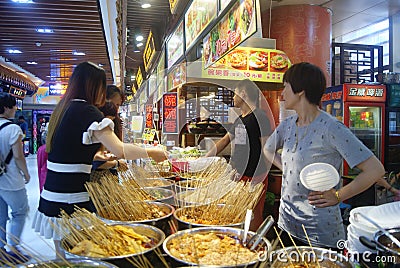 Shenzhen, China: delicious food street landscape