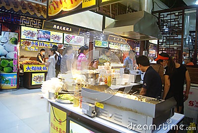 Shenzhen, China: delicious food street landscape