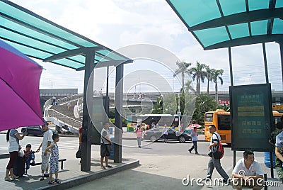 Shenzhen, China: Nantou checkpoint auto transfer station