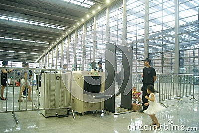 Shenzhen, China: security check passage