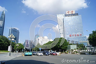 Shenzhen, China: Street and city construction