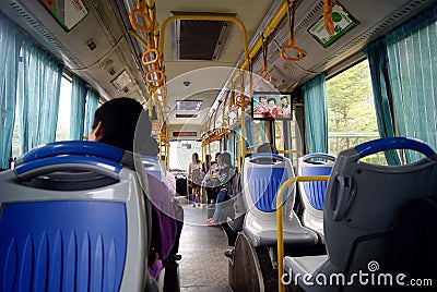 Shenzhen china: take bus travel