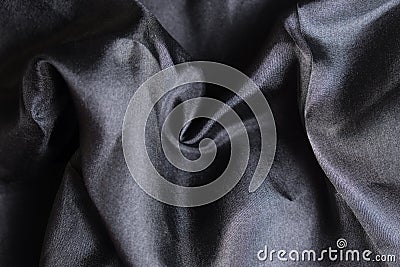 Shiny black silk handkerchief