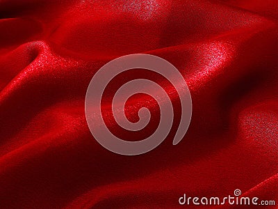 Shiny red fabric background
