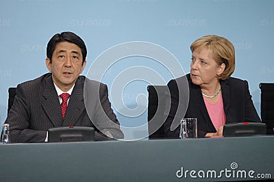 Shinzo Abe, Angela Merkel