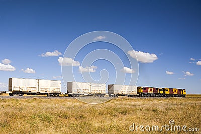 Shipping Containers on the Move by Train