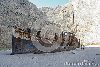 Shipwreck in navagio beach, Greece