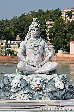 Shiva statue in Rishikesh, India