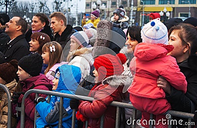 Show in the town square during the celebration of the new year