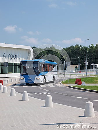 Shuttle bus, Lublin airport, Poland