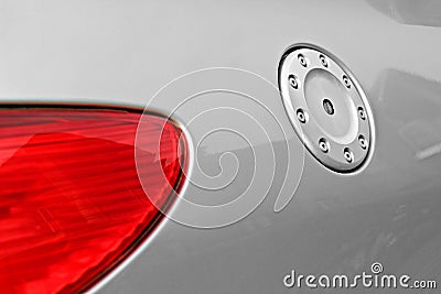 Side of car light and petrol cap