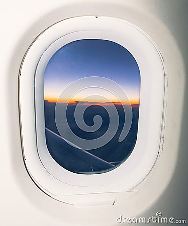 Side window in airplane
