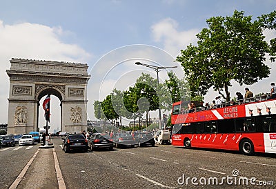 Sight seeing bus tour paris - Arc de Triomphe