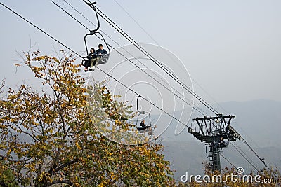 Sightseeing cable car, cableway