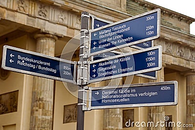 Sign boards in Berlin