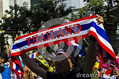 Sign of protesters shut down Bangkok