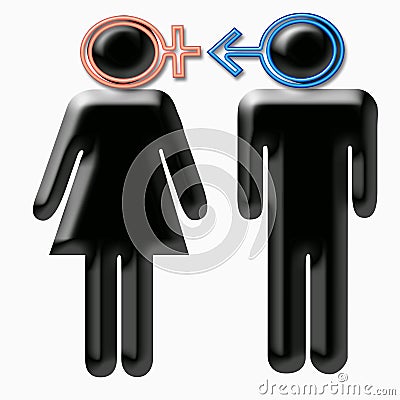 Sign Of Sex Difference Stock Photo - Image: 6