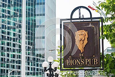 Sign of the Terminal City Club s Lion s Pub in Vancouver