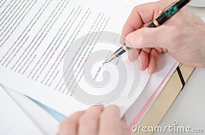 Signature of a contract