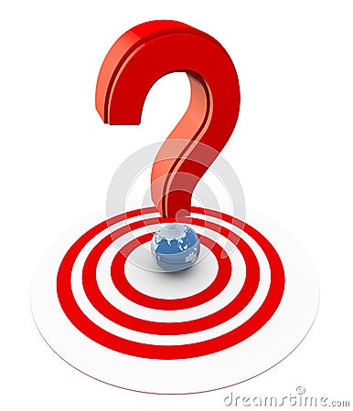 Signo de interrogación 3d en blanco