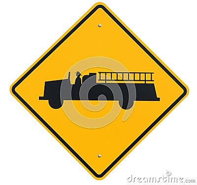Signs: Emergency Vehicle or Fire Truck Entrance Ahead