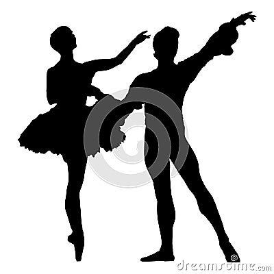 Silhouette of ballet