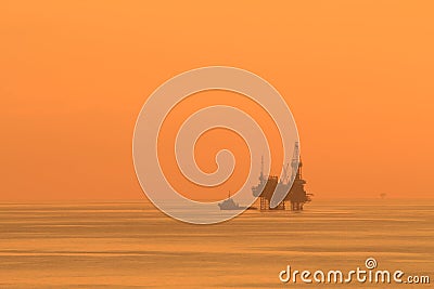 Silhouette Offshore Jack Up Drilling Rig
