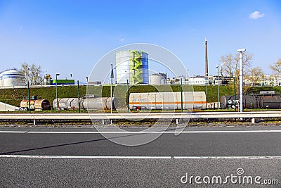 Silo in Industry Park in beautiful