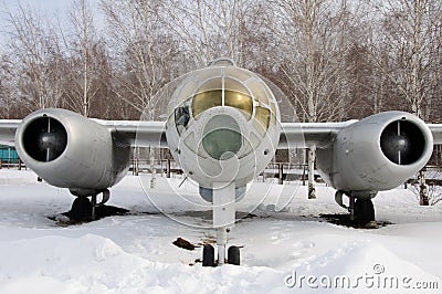 Silver bomber plane