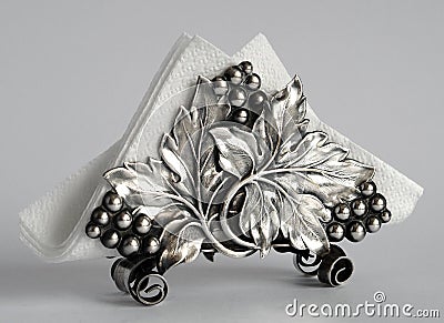 Silver napkin-holder