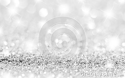 Silver Sparkle Stars Background