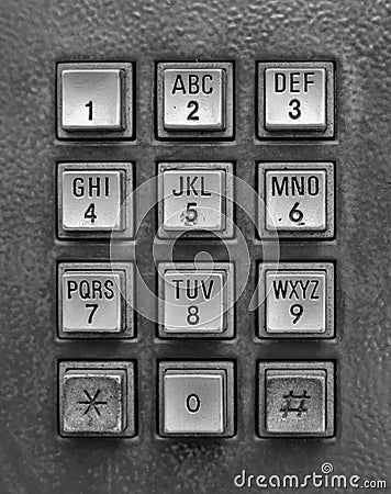 Silver telephone key pad