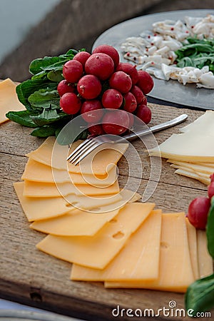 Simple food on table