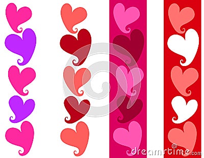 Simple Valentine Heart Borders