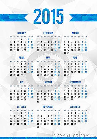 simple calendar 2015