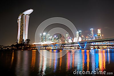 Singapore night cityscape