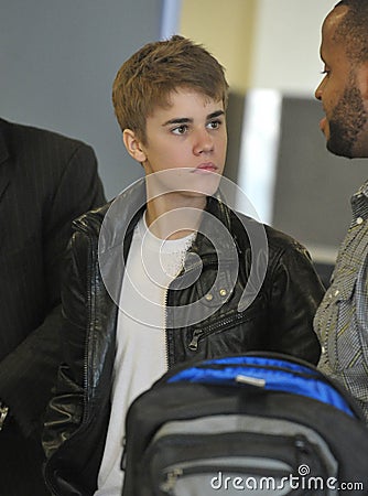 Singer Justin Bieber at LAX airport.