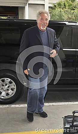 Singer Tom Jones is seen at LAX