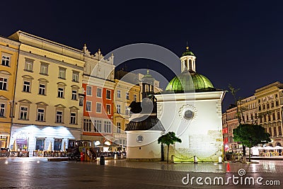 The single-nave building of Church of St. Wojciech in the Market Square