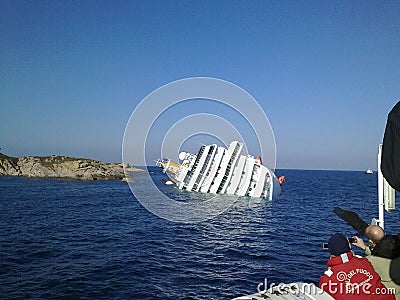 Sinking cruise ship Costa Concordia