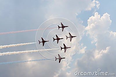 Six aircraft in the sky of Russia