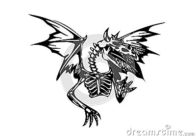Skeleton Dragon Illustration Stock Illustration - Image: 46534728