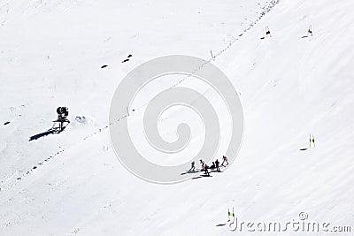 Ski instruction, Molltaler Glacier, Austria